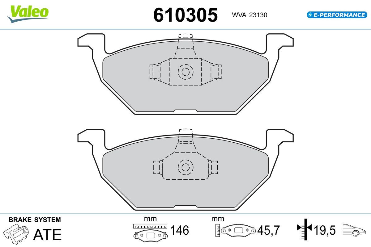 VALEO Fékbetét, mind 610305_VALEO